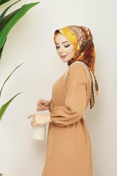 Tüy Detaylı Kap Camel Camel