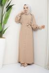 Sina Ferace Elbise Camel Camel