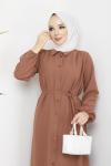 Uzun Tunik Elbise Camel Camel
