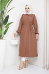 Uzun Tunik Elbise Camel Camel