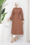 Uzun Tunik Elbise Camel Camel