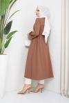 Uzun Tunik Elbise Camel Camel