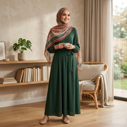 Tesettür Elbise ve Şal Uyumu