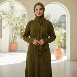 Triko Elbise Tesettür